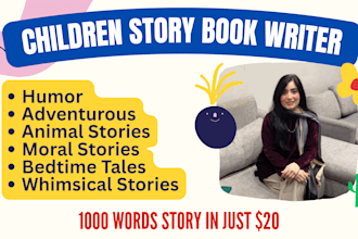 be your children story book writer or children book ghost writer