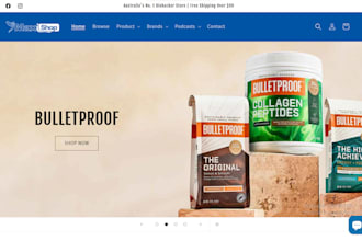 develop biohacking supplement website for nootropic, peptides, nad, bulletproof