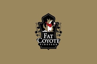 design professional fat coyote vineyard logo