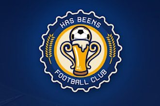 design awesome funny crude soccer crest logo