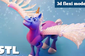 do 3d articulated model, 3d action figure 3d flexi model for 3d printing
