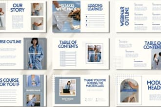 do fast and engaging webinar slides and script, canvas, slides presentation
