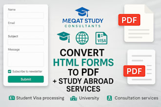create a professional web form that generates a custom PDF