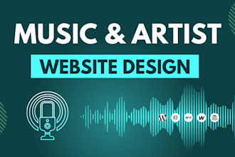 create music website for producers, djs, artists, musicians, band, record label