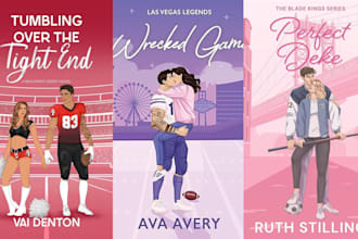 illustrate romance book cover, sport romance, amazon kdp, ebook, paperback cover