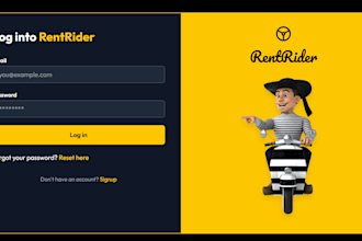 create responsive signup and login and reset password page with modern UI