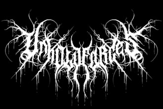 design dj, music, band, edm, typography, metal band logo