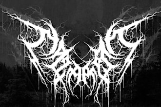 design death metal logo, slamming,gore grind,black metal