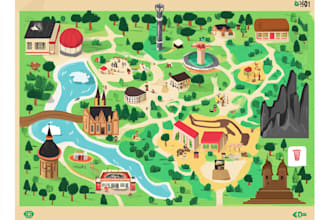 create vector map, city map, site map, event map in illustrator