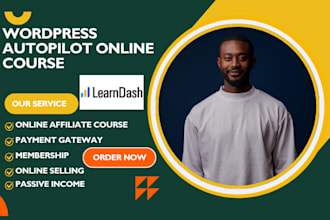 setup wordpress autopilot learndash online coaching website for passive income