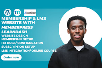 set up learndash lms website memberpress membership subscription website