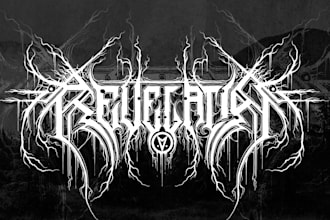 create death metal, black metal, and brutal death metal logo
