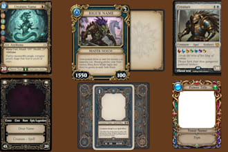 design dark fantasy tcg template design ccg tcg card frame illustration