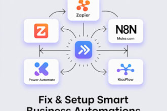 fix setup complex automation on zapier n8n makecom power automation kissflow