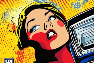 draw pop art or roy lichtenstein style