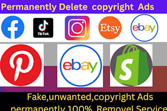 takedown,delete copyright infringing ads on fb, ig, and tiktok
