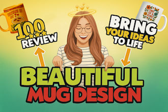 unique mug artwork for your brand or gift