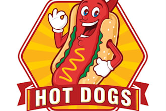 design a modern hot dog logo