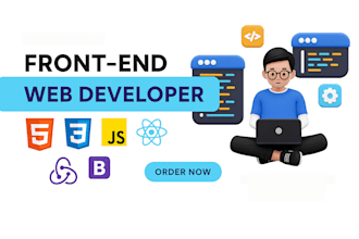 develop modern UI with HTML, CSS, js, react, tailwind CSS