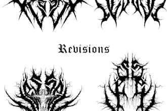 draw black, slam, or death metal logo for your band