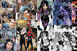 be comic book artist draw graphic novel superhero comic character inker colorist