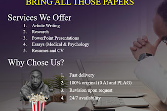 write research, urgent essays and provide excellent summaries