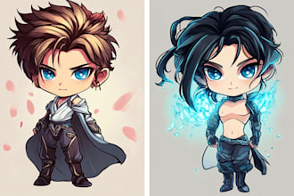 do anime and manga character art illustration, chibi or fan art