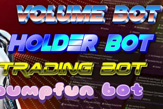 build increase volume holder trading pump fun bot as blockchain developer