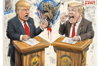 draw political cartoon and comic strip