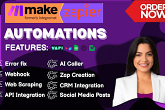 setup vapi ai make com scenario with make com and zapier