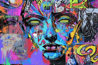 do illustration street art graffiti, abstract with my style
