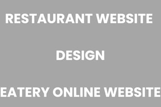 design a professional eatery website restaurant website