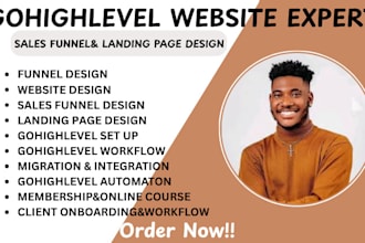 gohighlevel landing page, clickfunnels funnel design figma framer webflow expert