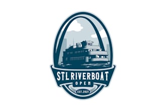 make an amazing adventures, lake, ship vintage logo in 12 hours