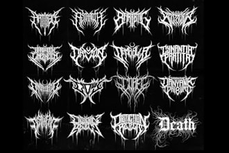 death metal,deathcore,metalcore logo initial emblem symbol
