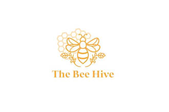 design bee part buzz honey featured food truck logo