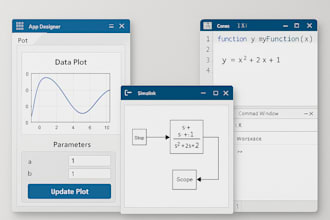 provide matlab scripting, gui design, and simulink solutions