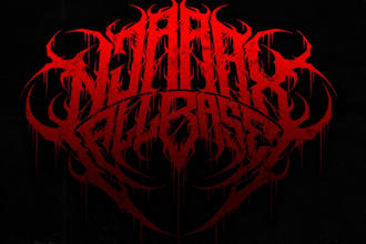 design death metal, gothic, brutal, black metal font logo