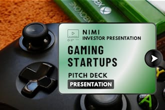 design gaming startup investor pitch deck, white paper