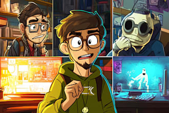draw cartoon youtube thumbnails