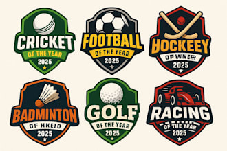 design professional sports badge logo for your team or event