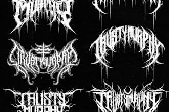 draw a metal logo design for your band or brand
