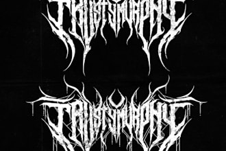 draw custom death metal logo for your project