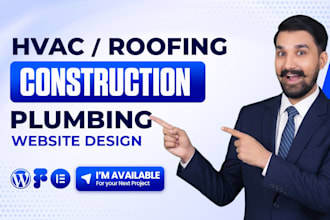 create construction website, hvac, plumbing and roofing website