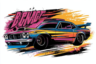 do amazing and dream car t shirt designs for you