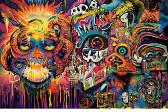 create custom graffiti art designs murals and wall arts