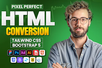 convert figma to responsive html css within 24 hour