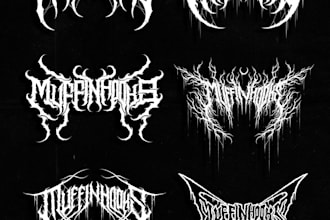 draw a metal, horror, dark logo