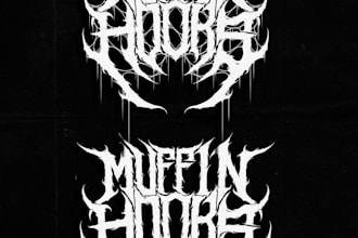 design black death brutal doom metal logo for band
