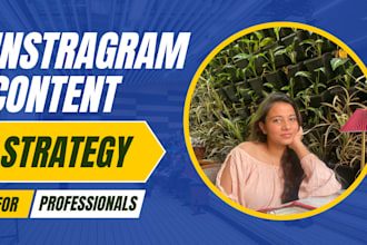 provide instagram content strategy for professionals